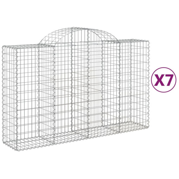 Coșuri Gabion Arcuite Fier Galvanizat | Barieră Decorativă Grădină