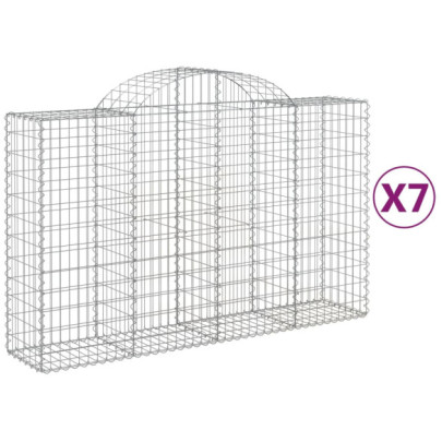 Coșuri Gabion Arcuite Fier Galvanizat | Barieră Decorativă Grădină