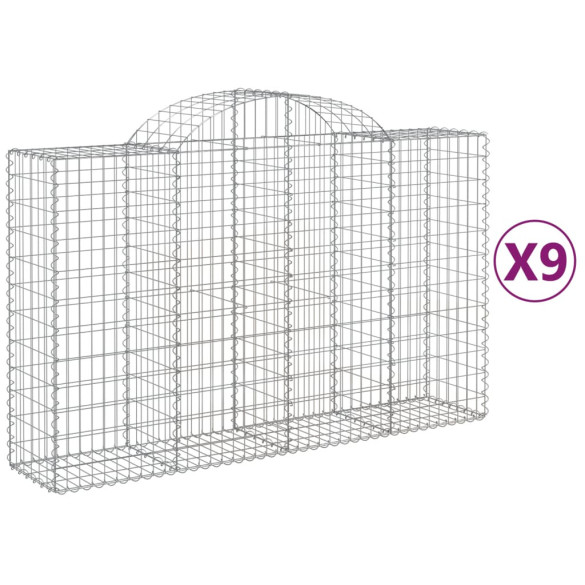 Set Coșuri Gabion Arcuite | Fier Galvanizat | Livrare Gratuită