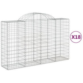 Coșuri Gabion Arcuite 18 buc - Fier Galvanizat | Livrare Gratuită 2
