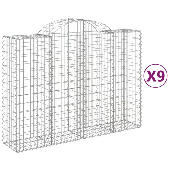 Coșuri Gabion Arcuite | Barieră Decorativă Grădină | Fier Galvanizat