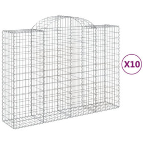 Coșuri Gabion Arcuite Fier Galvanizat | Barieră Grădină Decorativă 2