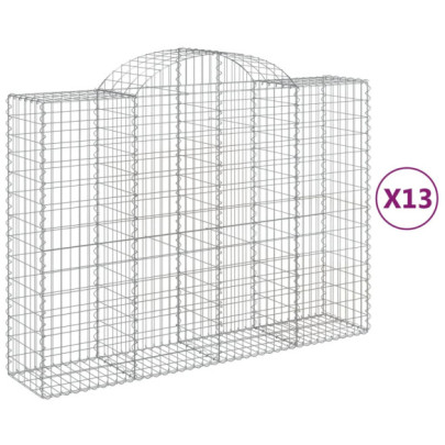 Coșuri Gabion Arcuite 13 buc - Fier Galvanizat | Livrare Gratuită