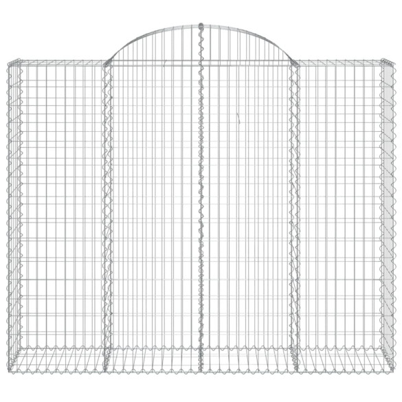 Coș Gabion Arcuit - 15 Bucăți - Fier Galvanizat | Decor Grădină