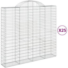 Coșuri Gabion Arcuite 25 buc - Fier Galvanizat | Livrare Gratuită 2