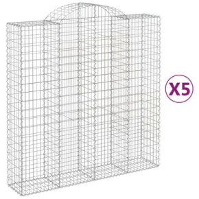 Coșuri Gabion Arcuite - 5 bucăți 200x50x200/220 cm - Fier Galvanizat 2
