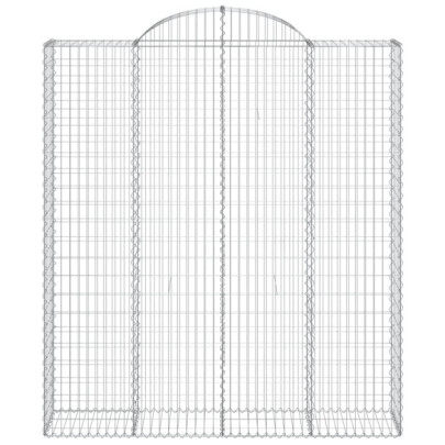 Coșuri Gabion Arcuite pentru Grădină - 4 bucăți - Fier Galvanizat