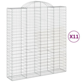 Coșuri Gabion Arcuite - 11 buc | Fier Galvanizat Durabil 2