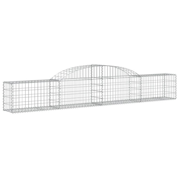 Coșuri Gabion Arcuite - 2 bucăți - 300x30x40/60 cm - Fier Galvanizat