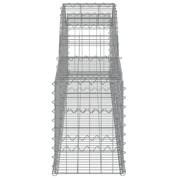 Coșuri Gabion Arcuite - 2 bucăți - 300x30x40/60 cm - Fier Galvanizat
