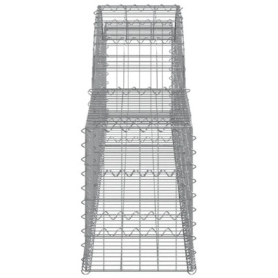 Coșuri Gabion Arcuite - 2 bucăți - 300x30x40/60 cm - Fier Galvanizat