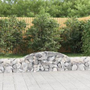 Coșuri Gabion Arcuite - 8 bucăți - Fier Galvanizat | Decor Grădină