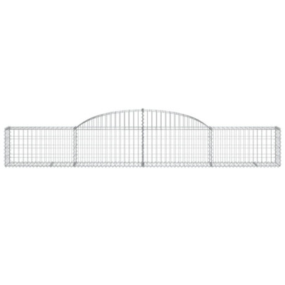 Coșuri Gabion Arcuite - 8 bucăți - Fier Galvanizat | Decor Grădină