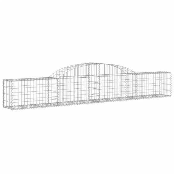 Coșuri Gabion Arcuite - 13 bucăți - Fier Galvanizat Rezistent