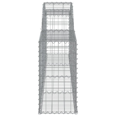 Coșuri Gabion Arcuite pentru Grădină - 2 bucăți - Fier Galvanizat
