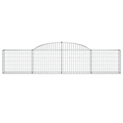 Coșuri Gabion Arcuite - 15 bucăți - Fier Galvanizat Rezistent
