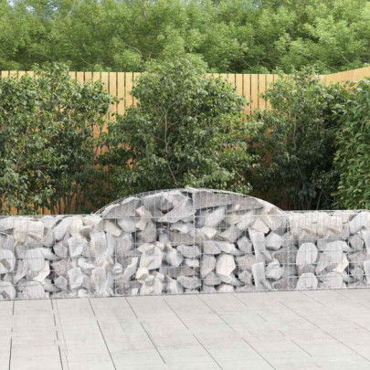 Coșuri Gabion Arcuite - 20 Bucăți - 300x30x60/80cm - Fier Galvanizat