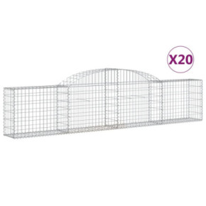 Coșuri Gabion Arcuite - 20 Bucăți - 300x30x60/80cm - Fier Galvanizat 2
