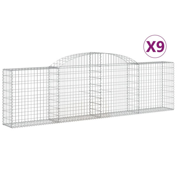 Set Coșuri Gabion Arcuite | Barieră Decorativă Grădină