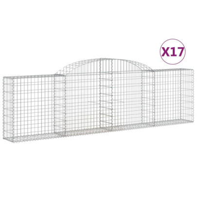 Coșuri Gabion Arcuite | Barieră Decorativă Grădină | Fier Galvanizat