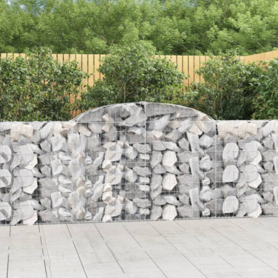 Set Coșuri Gabion Arcuite Fier Galvanizat | Decor Grădină