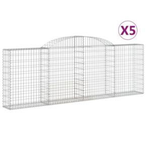 Coșuri Gabion Arcuite 5 buc - Fier Galvanizat Rezistent 2