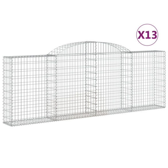 Coșuri Gabion Arcuite | Barieră Decorativă Grădină | Fier Galvanizat
