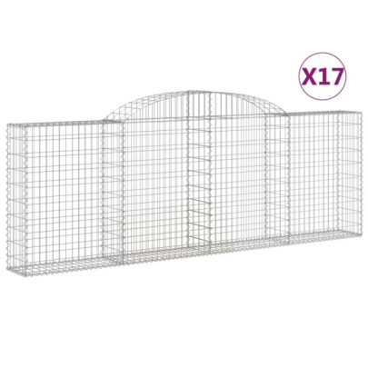 Coșuri Gabion Arcuite Fier Galvanizat | Barieră Grădină Decorativă