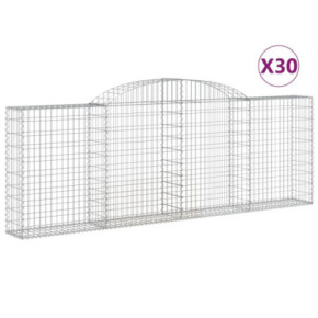 Coșuri Gabion Arcuite 30 buc - Gard Decorativ Grădină 2