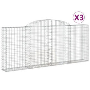 Coșuri Gabion Arcuite Fier Galvanizat | Gard Decorativ 2