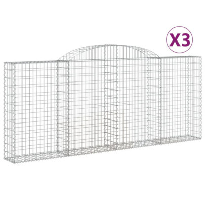 Coșuri Gabion Arcuite Fier Galvanizat | Gard Decorativ
