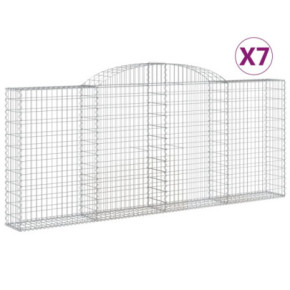 Coșuri Gabion Arcuite Fier Galvanizat | Barieră Grădină Decorativă 2