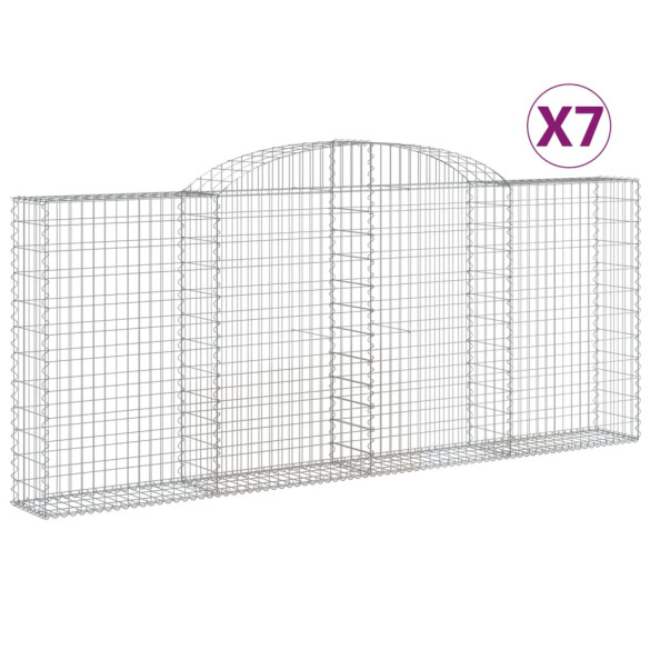 Coșuri Gabion Arcuite Fier Galvanizat | Barieră Grădină Decorativă