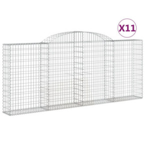 Set Coșuri Gabion Arcuite | Barieră Decorativă Grădină | Fier Galvanizat 2