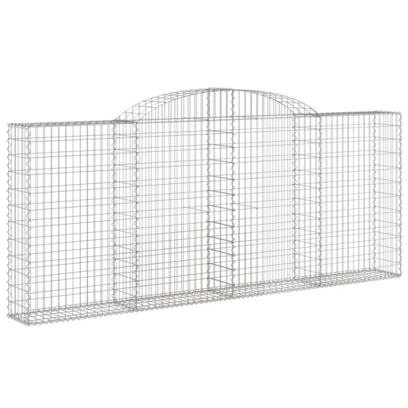 Set Coșuri Gabion Arcuite | Barieră Decorativă Grădină | Fier Galvanizat