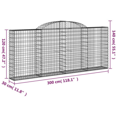 Coșuri Gabion Arcuite 25 buc - Fier Galvanizat | Livrare Gratuită
