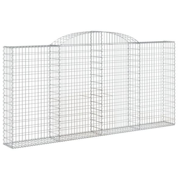 Set 4 Coșuri Gabion Arcuite | Fier Galvanizat 300x30x140/160 cm