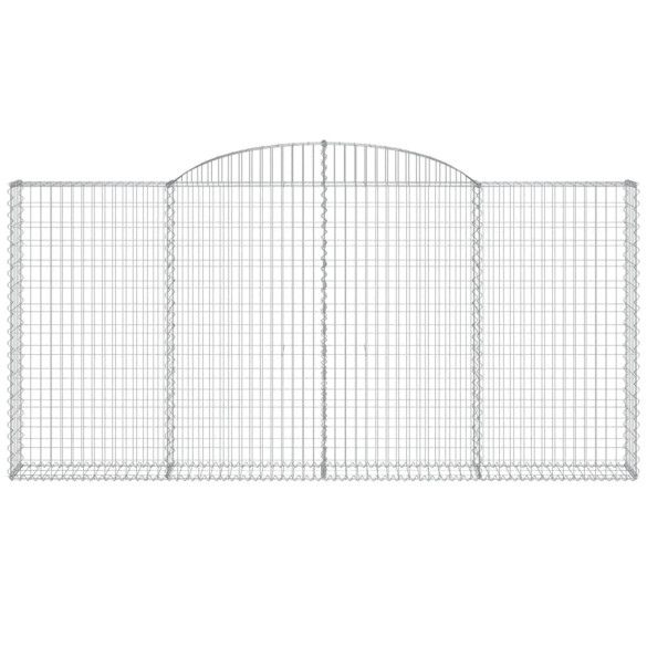 Set Gabion Arcuit 13 bucăți - Fier Galvanizat Rezistent