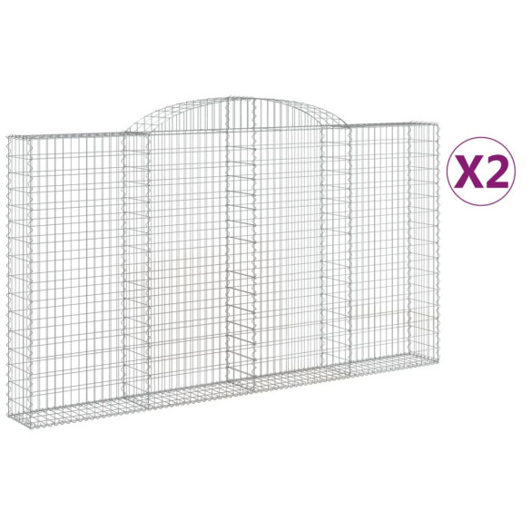 Coșuri Gabion Arcuite Fier Galvanizat | Gard Decorativ