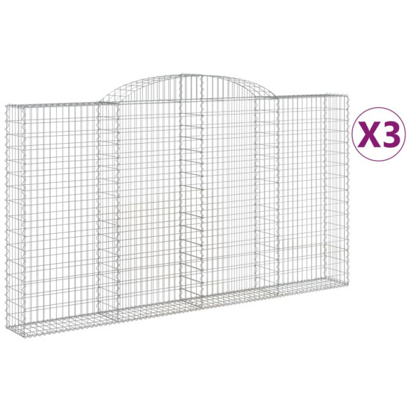 Set Coșuri Gabion Arcuite | Fier Galvanizat | Livrare Gratuită