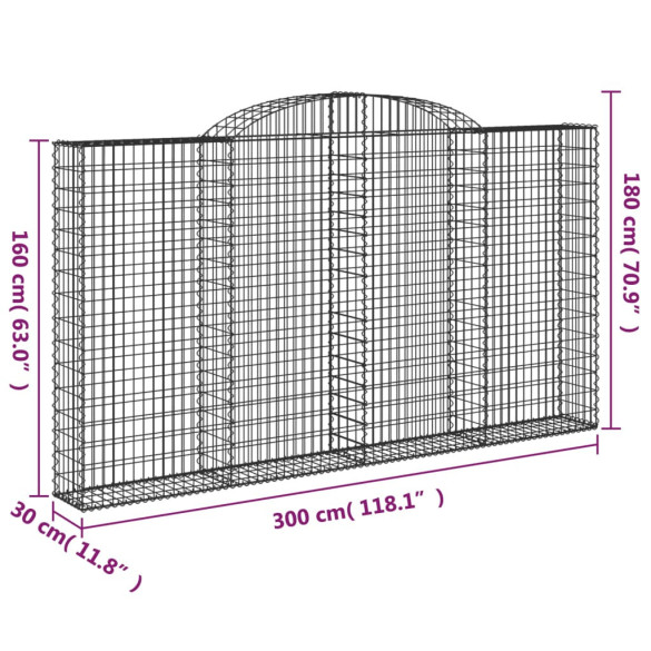 Set Coșuri Gabion Arcuite | Fier Galvanizat | Livrare Gratuită