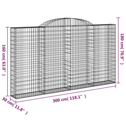 Set Coșuri Gabion Arcuite | Fier Galvanizat | Livrare Gratuită