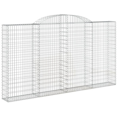 Coșuri Gabion Arcuite 5 bucăți - Fier Galvanizat Rezistent