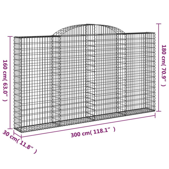 Set Coșuri Gabion Arcuite | Fier Galvanizat | Livrare Gratuită