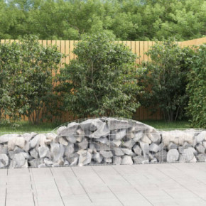 Coșuri Gabion Arcuite - 2 bucăți - 300x50x40/60 cm - Fier Galvanizat