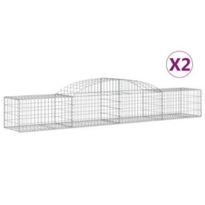 Coșuri Gabion Arcuite - 2 bucăți - 300x50x40/60 cm - Fier Galvanizat 2