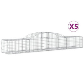 Coșuri Gabion Arcuite - 5 bucăți - 300x50x40/60 cm - Fier Galvanizat 2