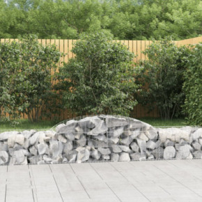 Coșuri Gabion Arcuite - 17 bucăți - 300x50x40/60cm - Fier Galvanizat