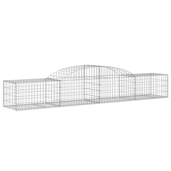 Coșuri Gabion Arcuite - 17 bucăți - 300x50x40/60cm - Fier Galvanizat