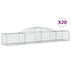 Coșuri Gabion Arcuite - 20 bucăți - Fier Galvanizat | Decor Grădină 2